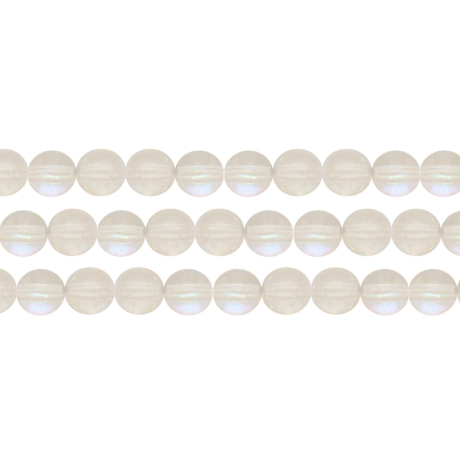 czech glass druk beads - crystal ab 4mm | 100pc