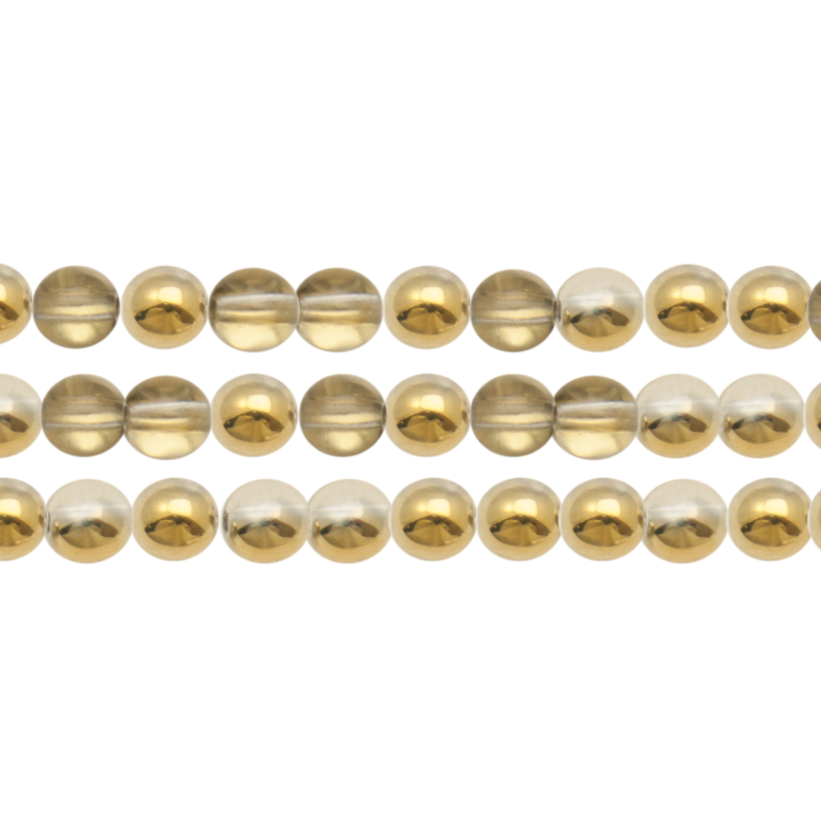 czech glass druk beads - crystal amber round 4mm | 100pc