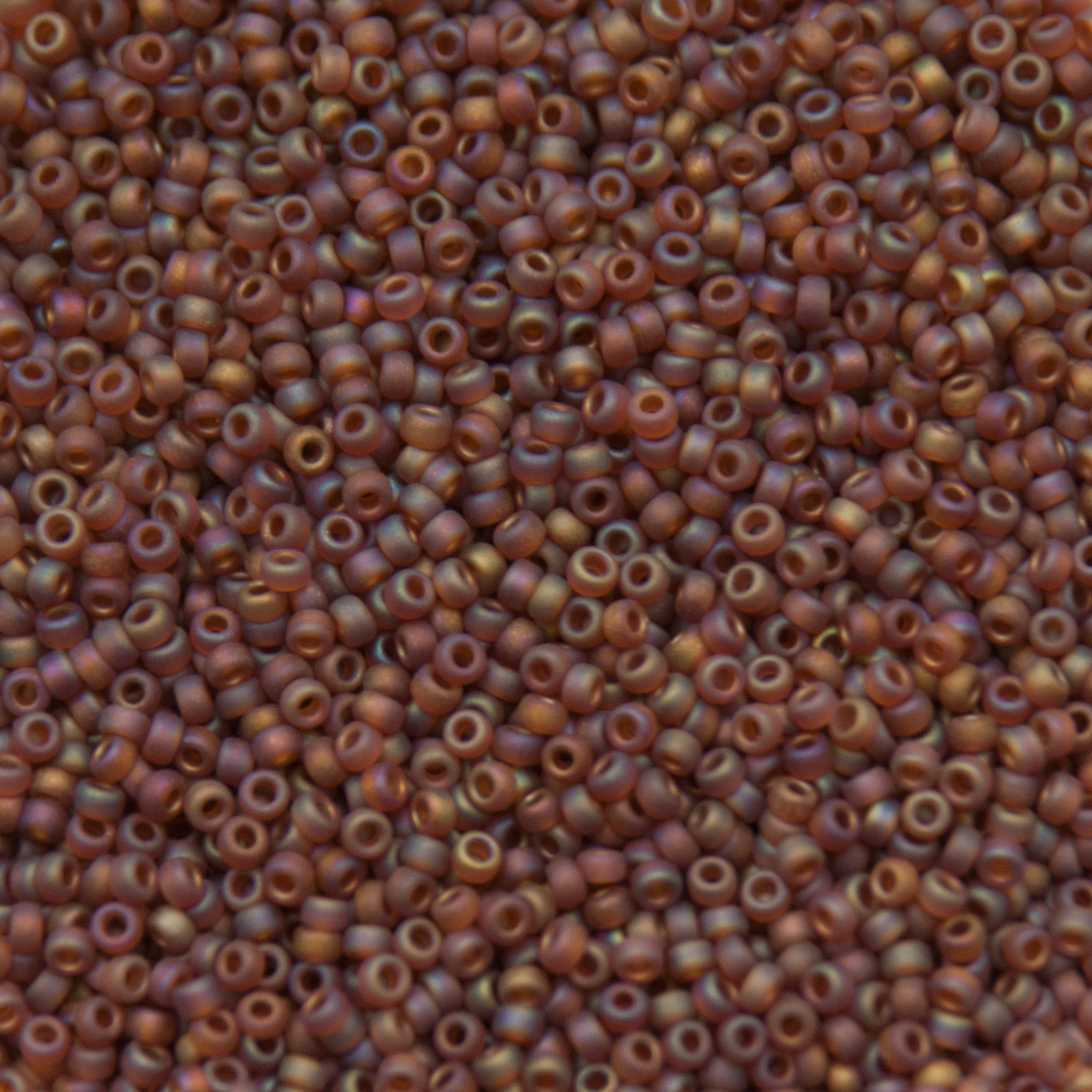 miyuki rocailles 15/0 - matte transparent dark topaz ab (134fr) | 10gr