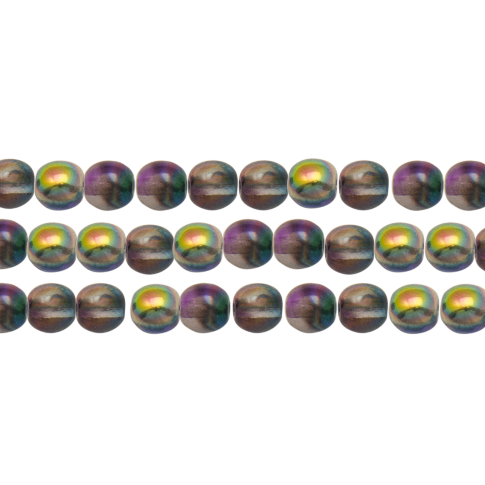 czech glass druk beads - magic blue 4mm | 100pc