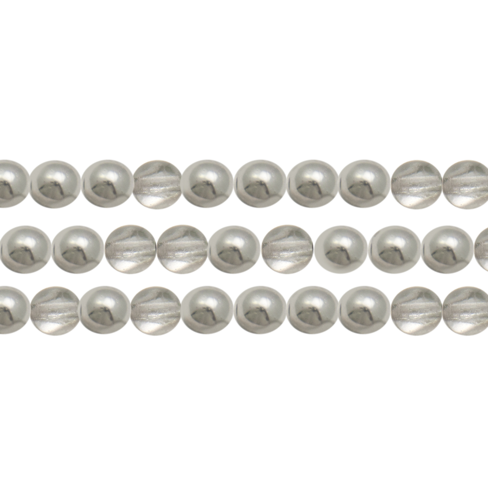 czech glass druk beads - crystal labrador 4mm | 100pc