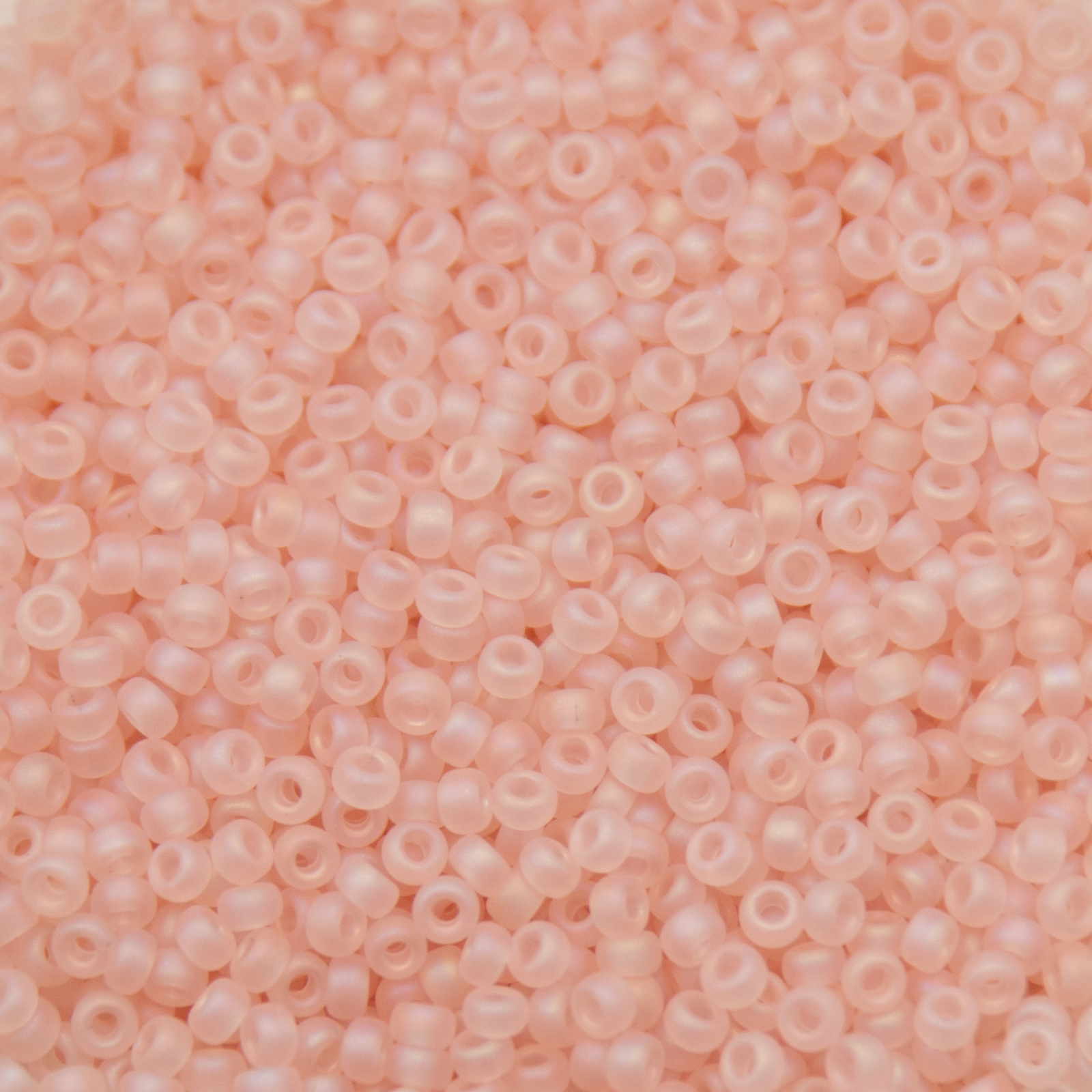 miyuki rocailles 11/0 - matte transparent pale pink ab (155fr) | 10gr