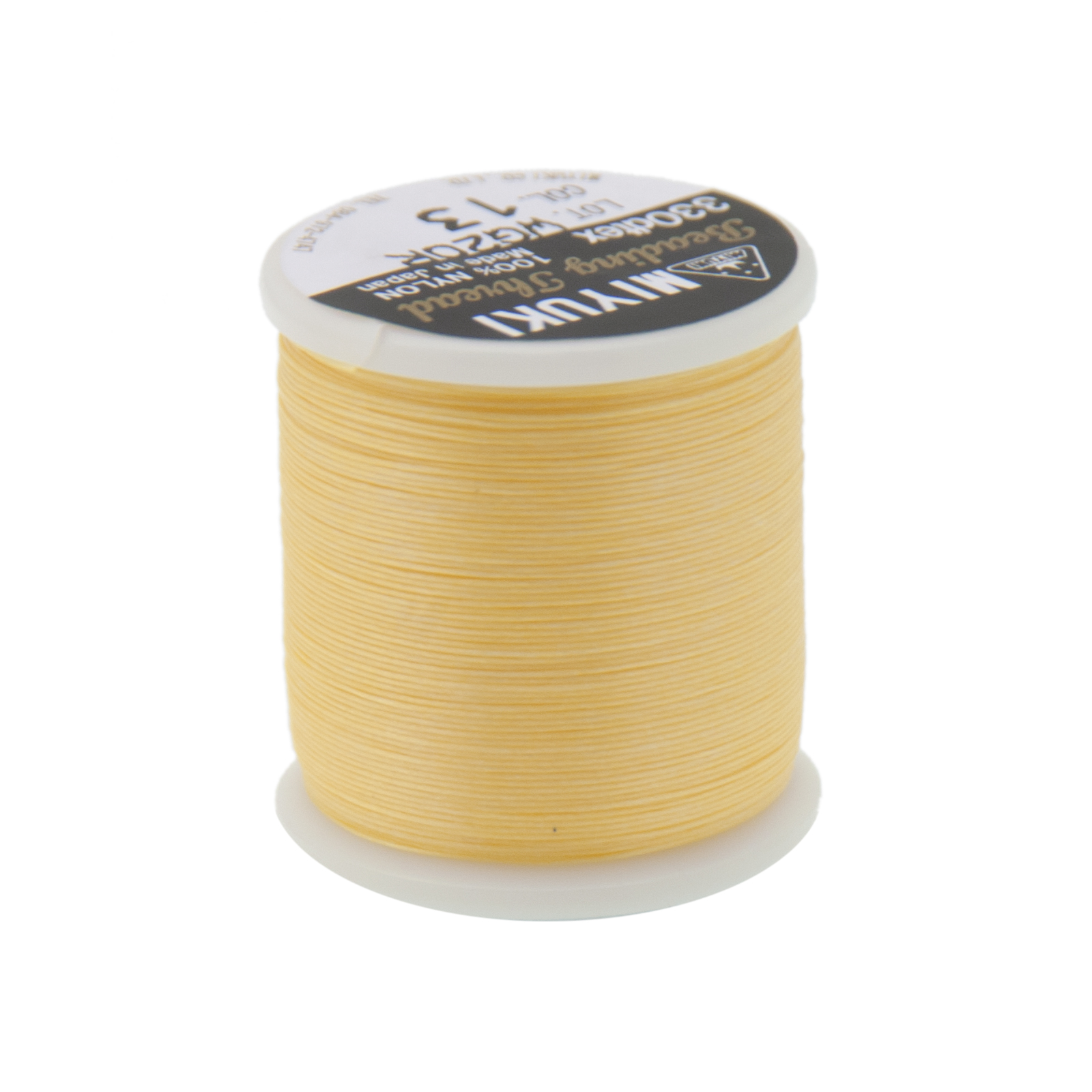 yellow miyuki nylon beading thread - size 0,25mm - 50mt spool | 1pc