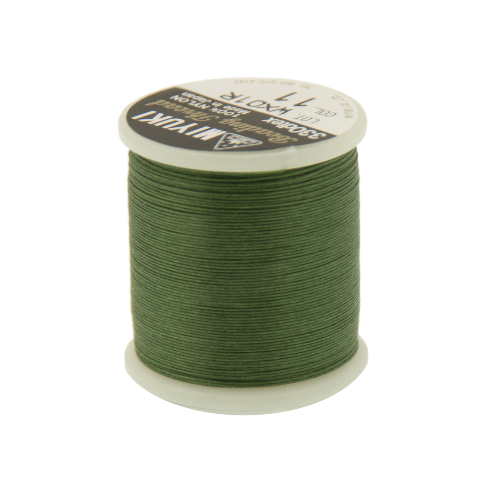 green miyuki nylon beading thread - size 0,25mm - 50mt spool | 1pc