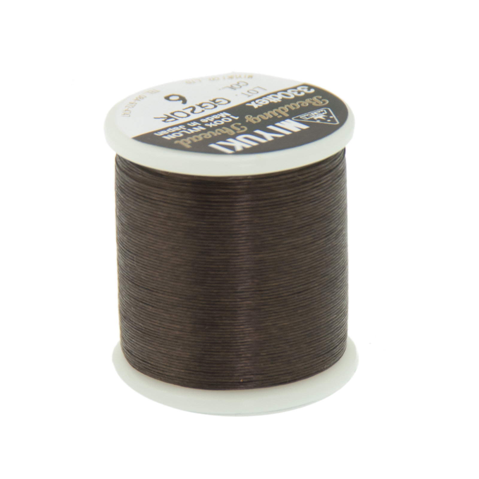 brown miyuki nylon beading thread - size 0,25mm - 50mt spool | 1pc