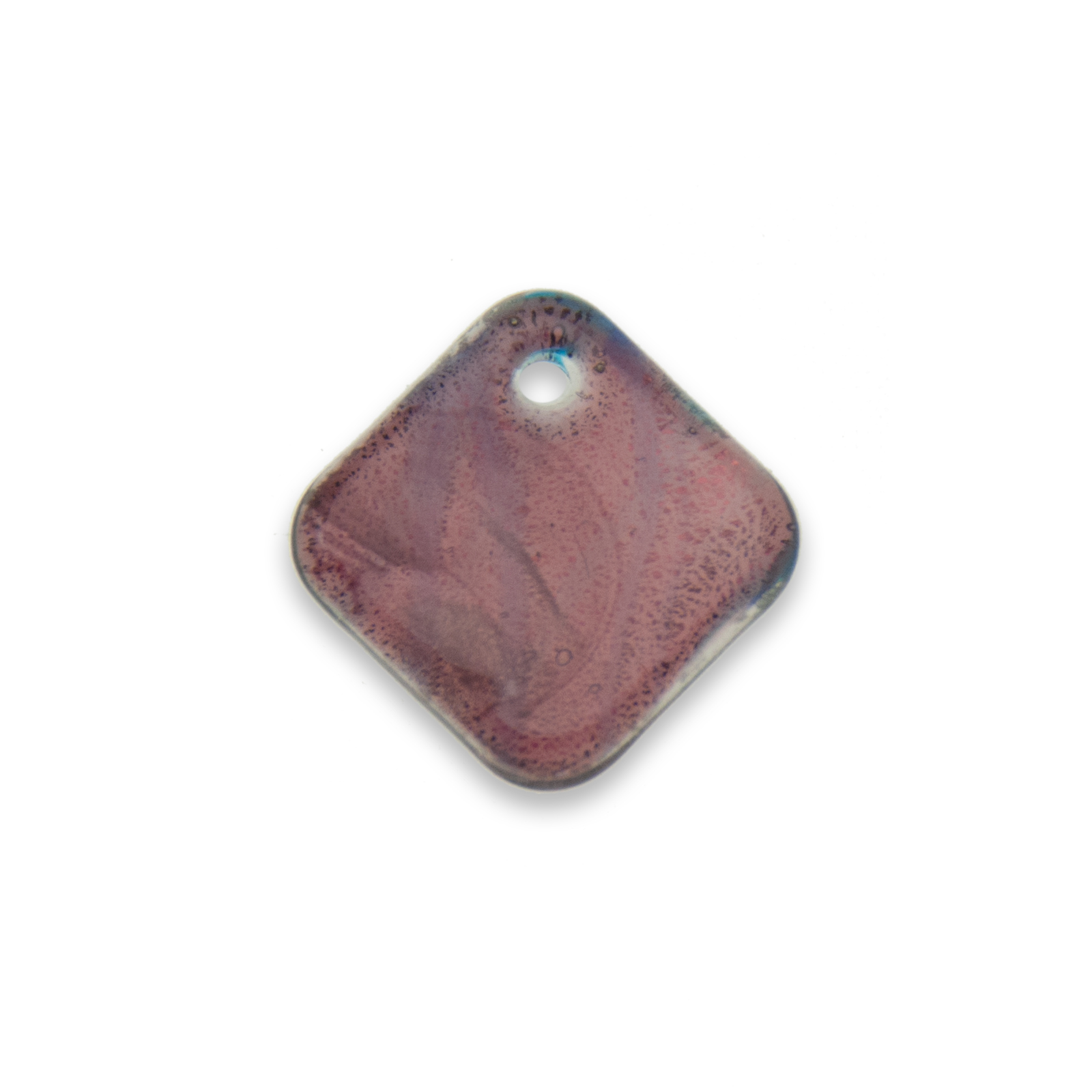 art glass pendant - purple mix 17mm | 2pc