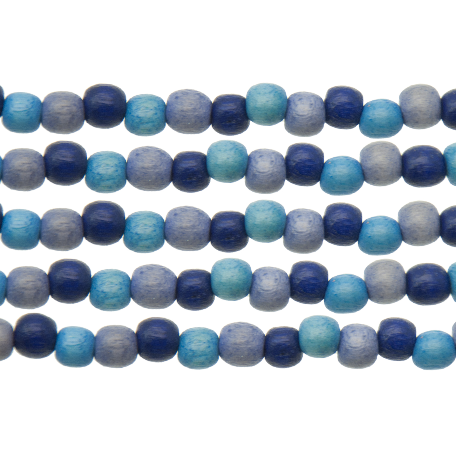 dyed wood beads - deep mix round 4-5mm | 16-inch strand