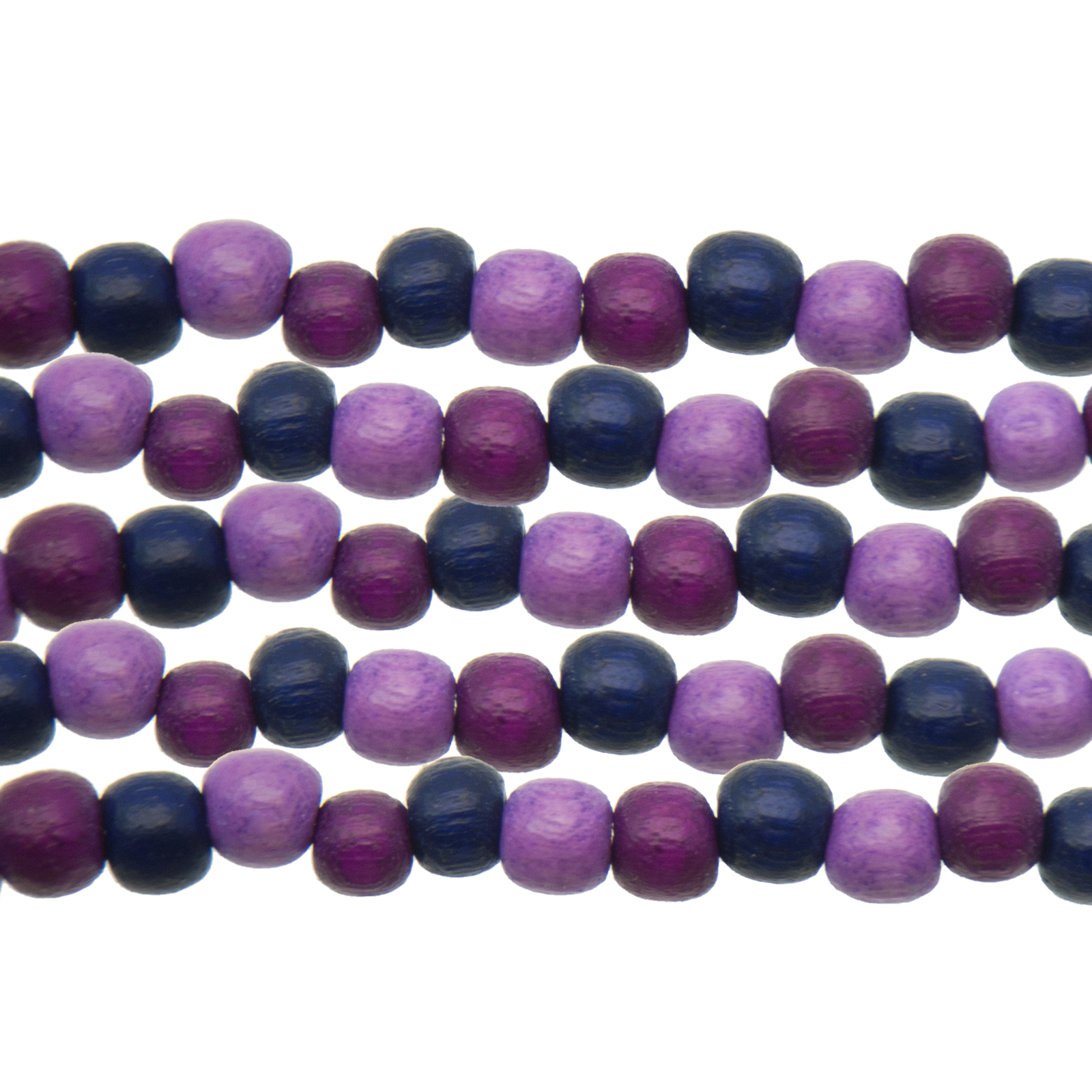 dyed holz perlen orchidee mix rund 4mm | strang 40cm