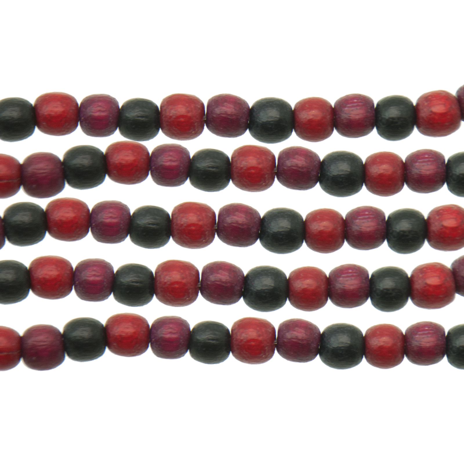 dyed wood beads - magma mix round 4mm | 16-inch strand