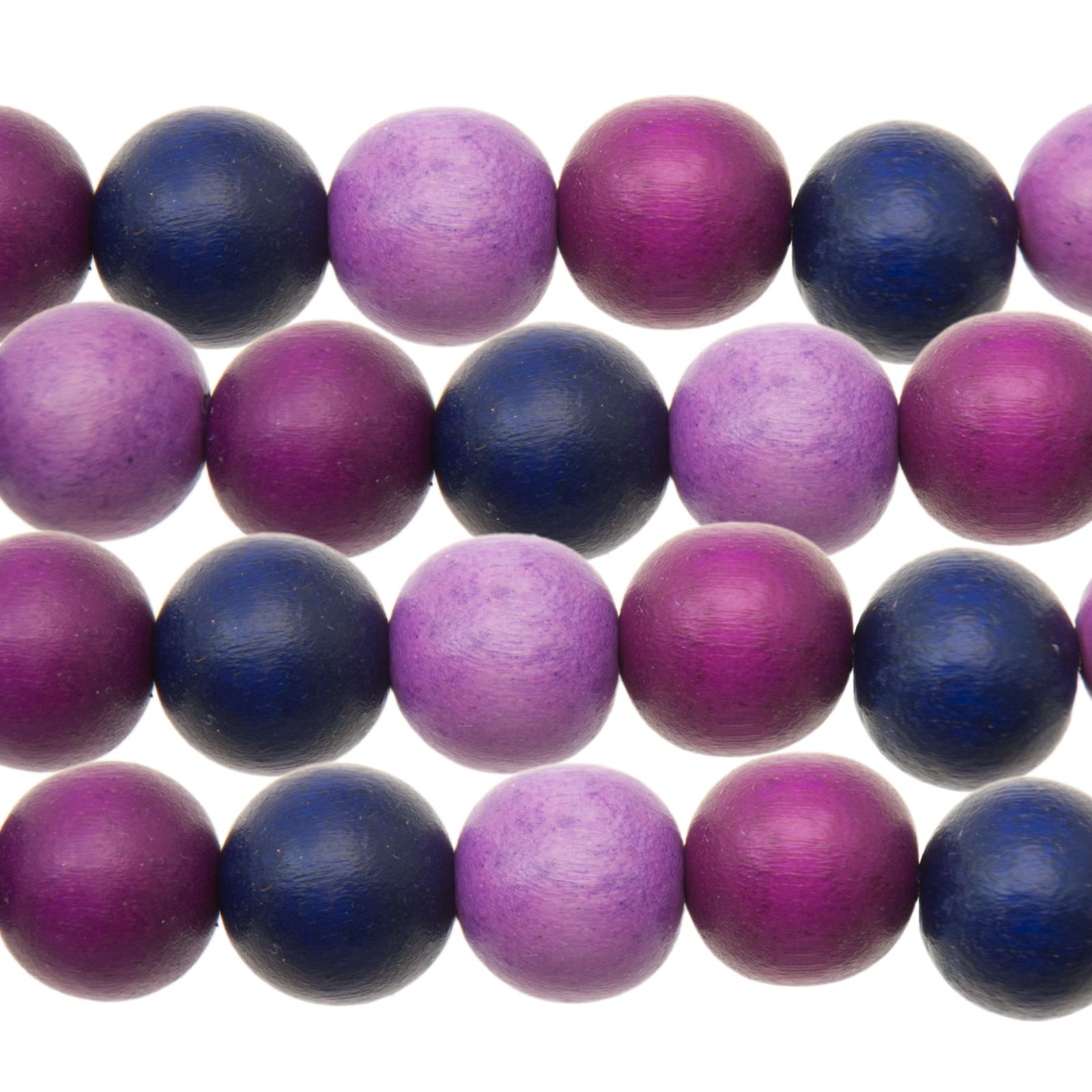 dyed holz perlen orchidee mix rund 12mm | strang 40cm