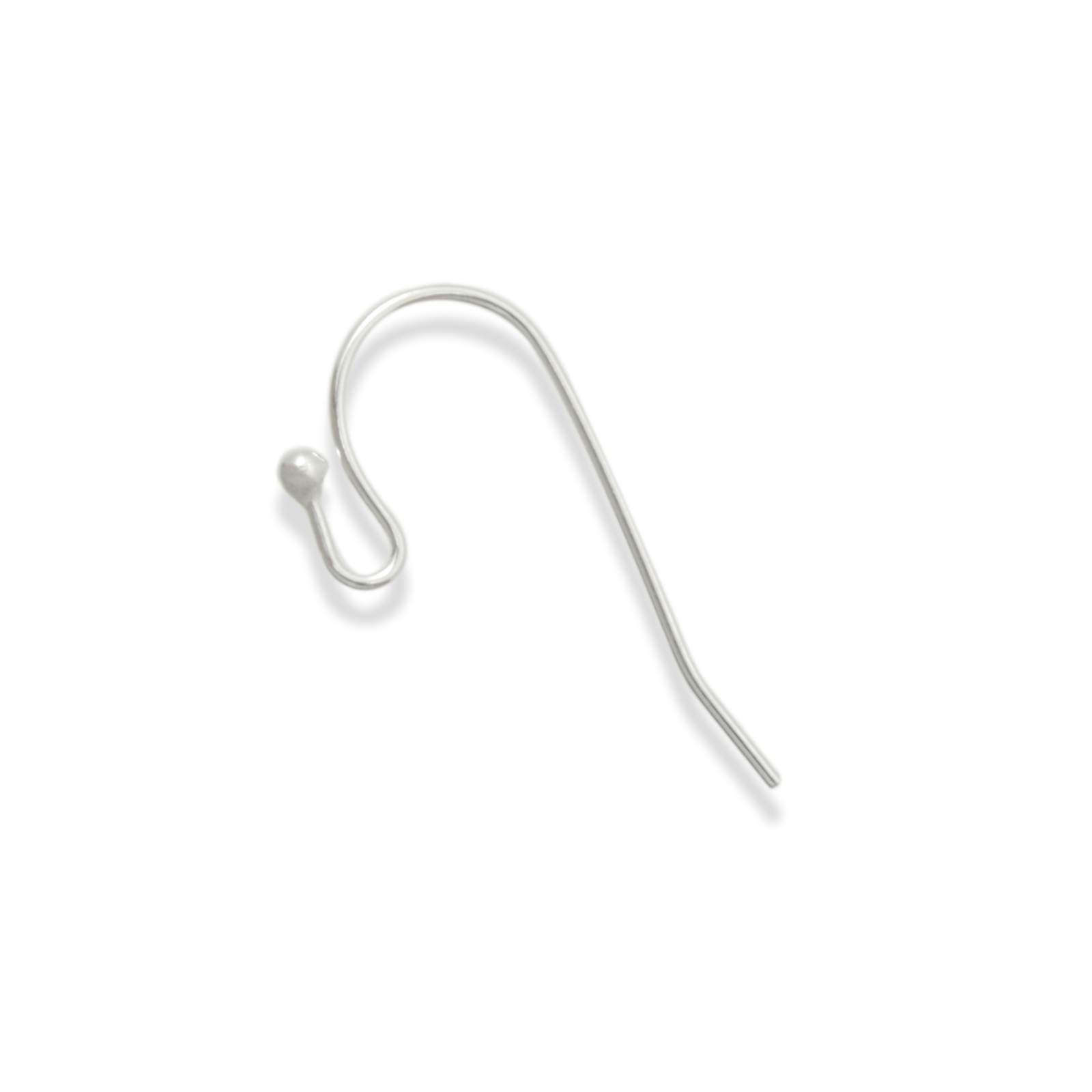 silver plated french earwire with ball 10mm | 12pc