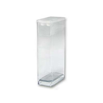 plastic rectangle flip flap boxes 47x25mm | 10pc