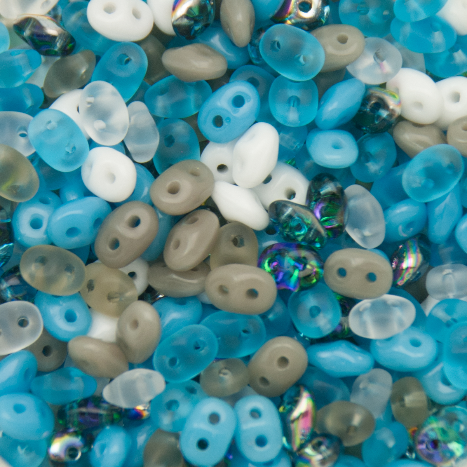 superduo seed beads 5x2,5mm - misty morning | 10gr