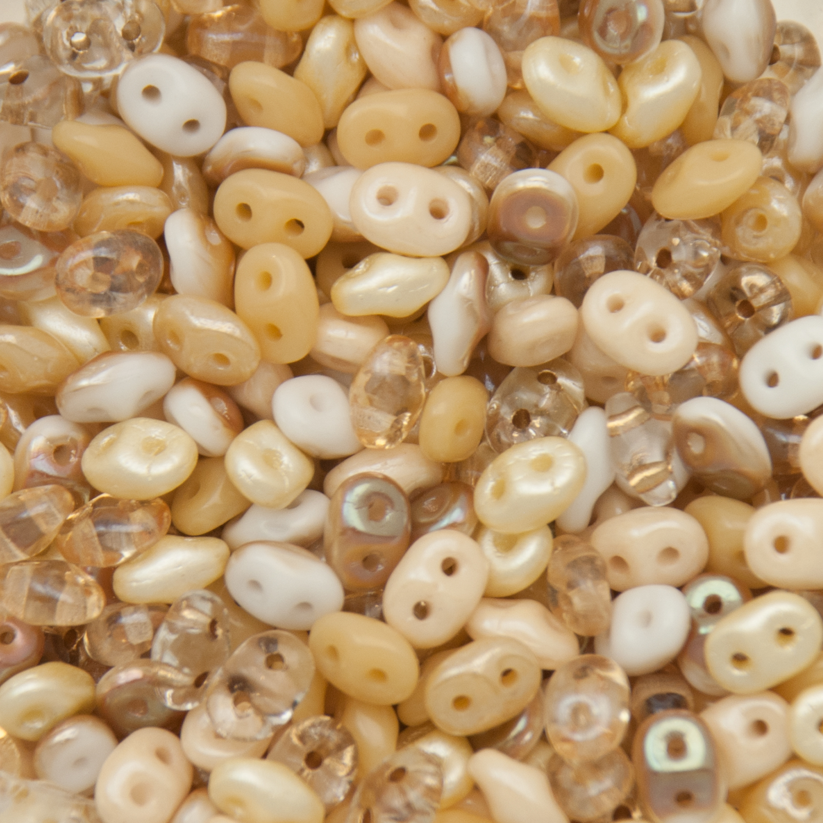 superduo seed beads 5x2,5mm - antique lace | 10gr