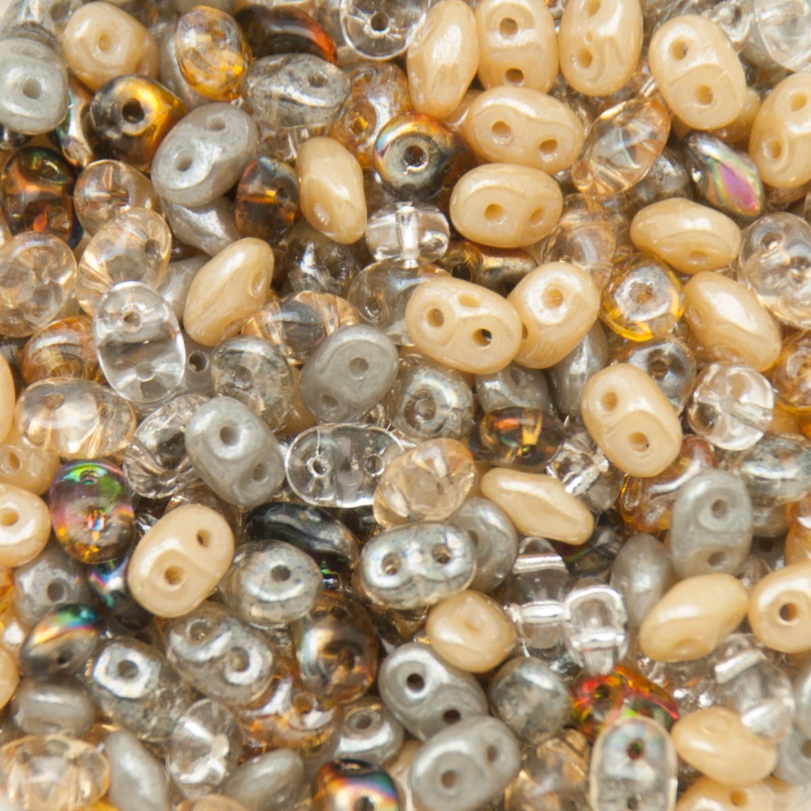 superduo perlen mix 5x2,5mm moonstone | 10gr