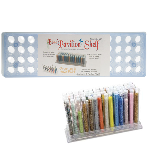 bead pavilion shelf round - organizer for 56 bead tubes | 1pc