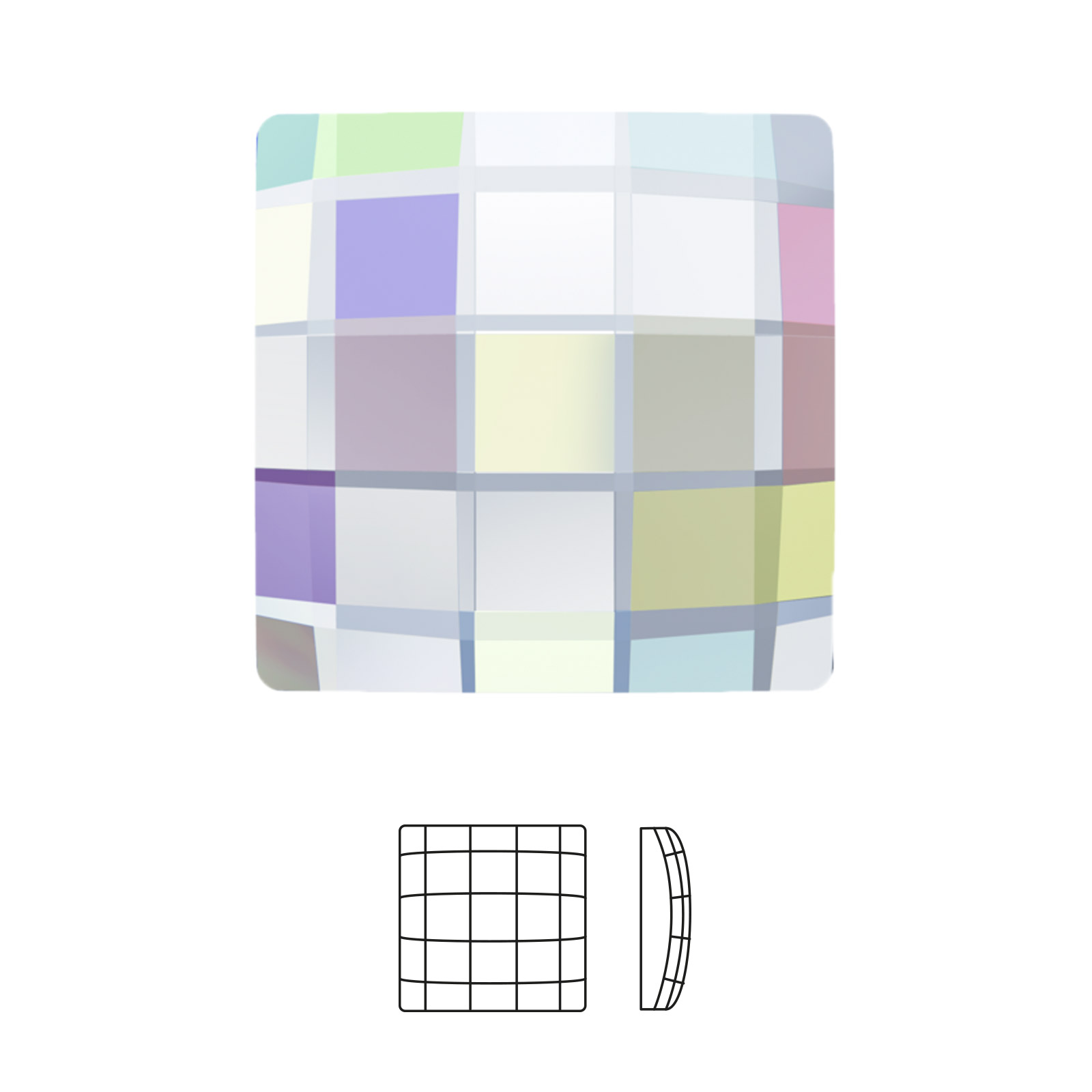 chessboard hotfix (2493) crystal ab 8mm | 2st