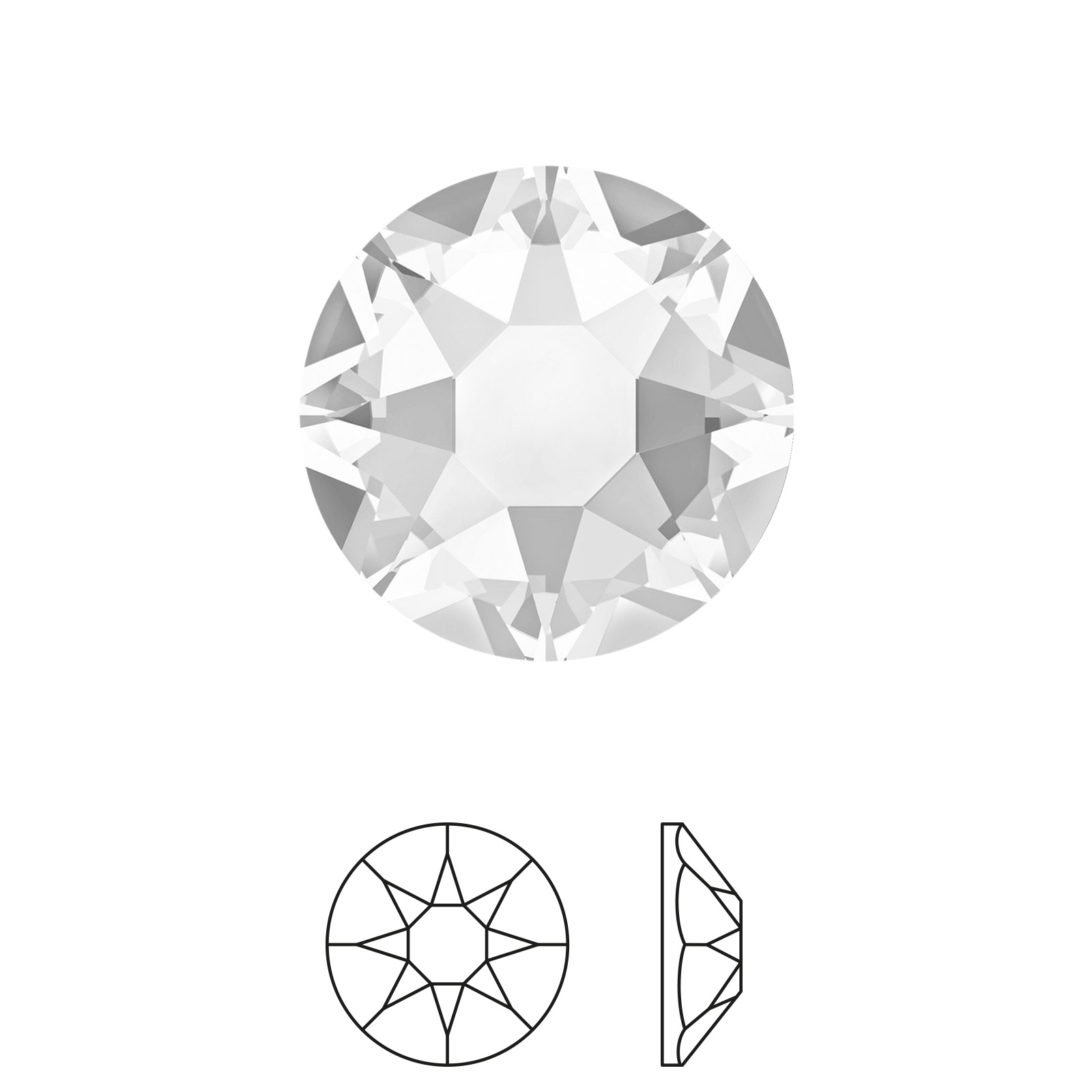 xilion rose hotfix (2078) crystal ss12 (3,00-3,20mm) | 60pc
