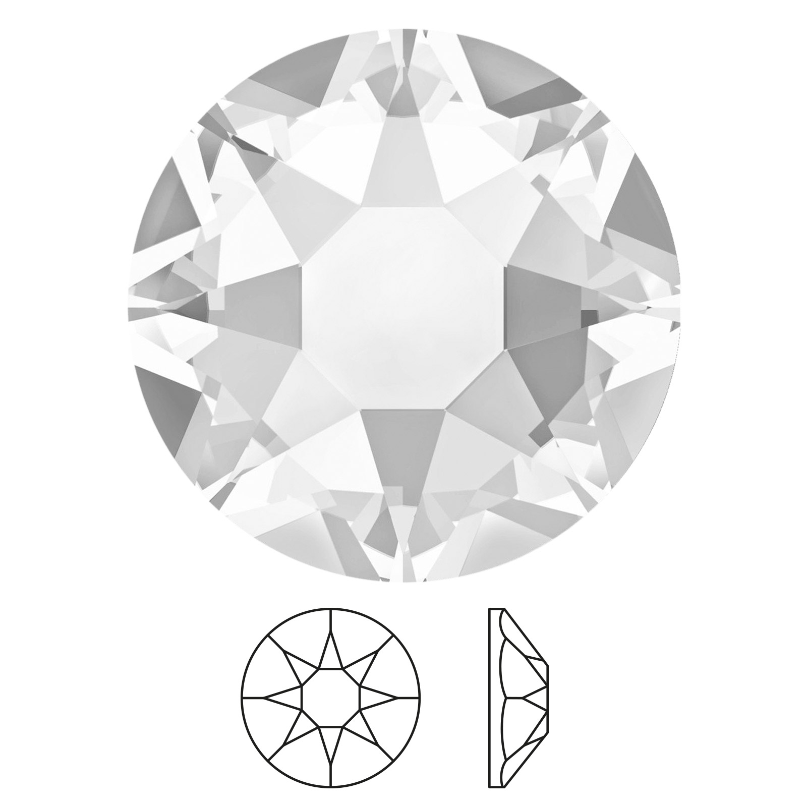 xilion rose hotfix (2078) crystal ss48 (10,91-11,30mm) | 2pc