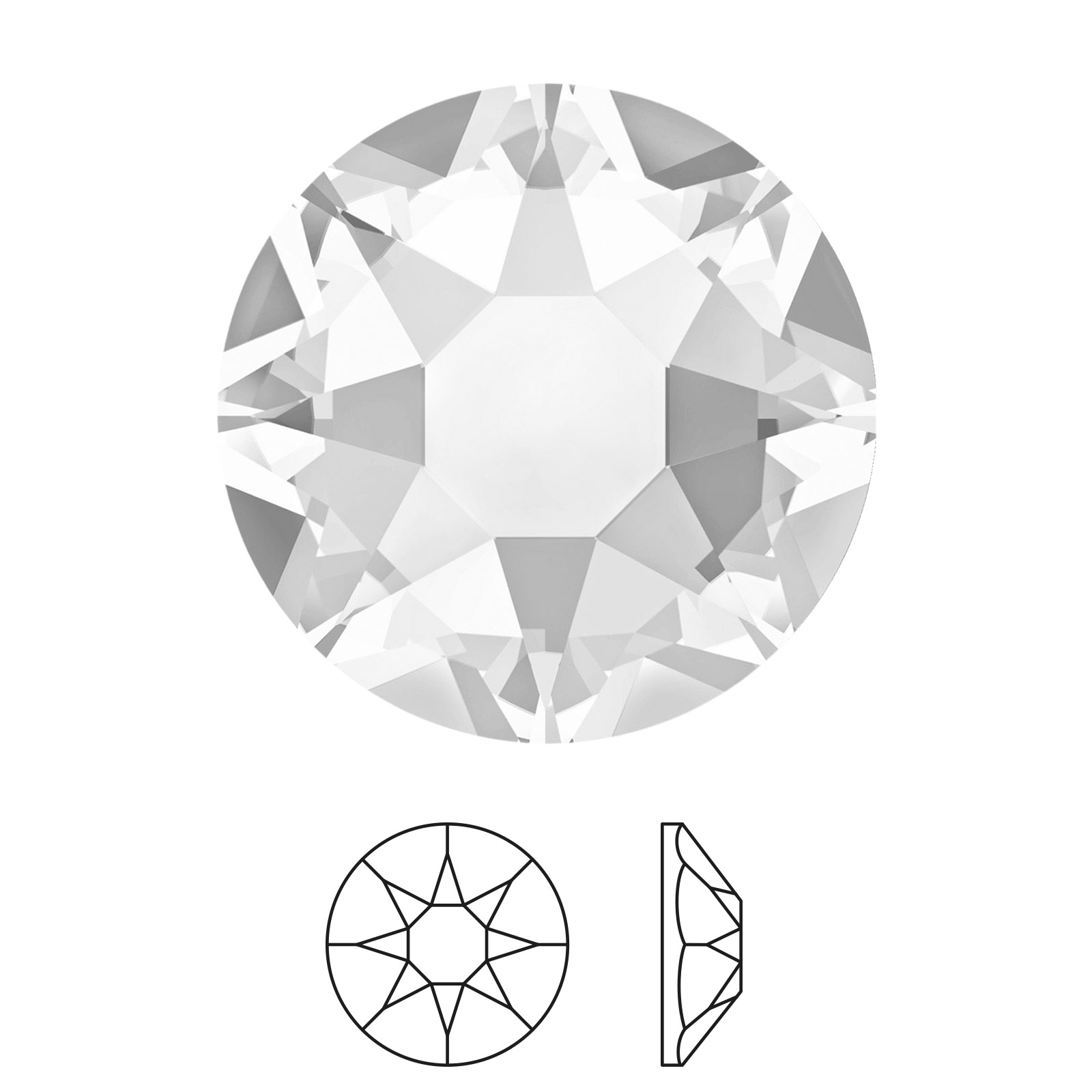 xilion rose hotfix (2078) crystal ss34 (7,07-7,27mm) | 8st
