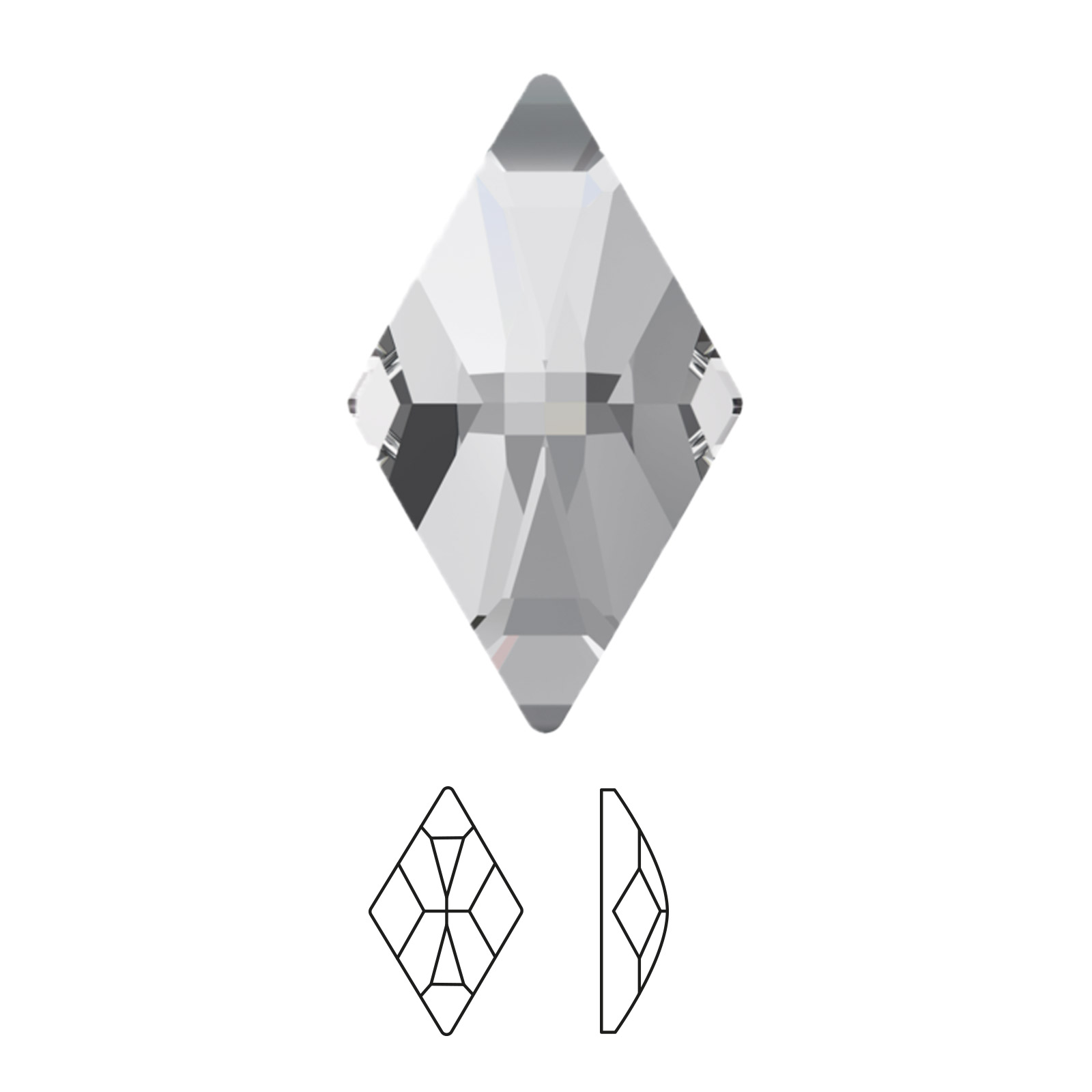 rhombus hotfix (2709) crystal 10x6mm | 2pc