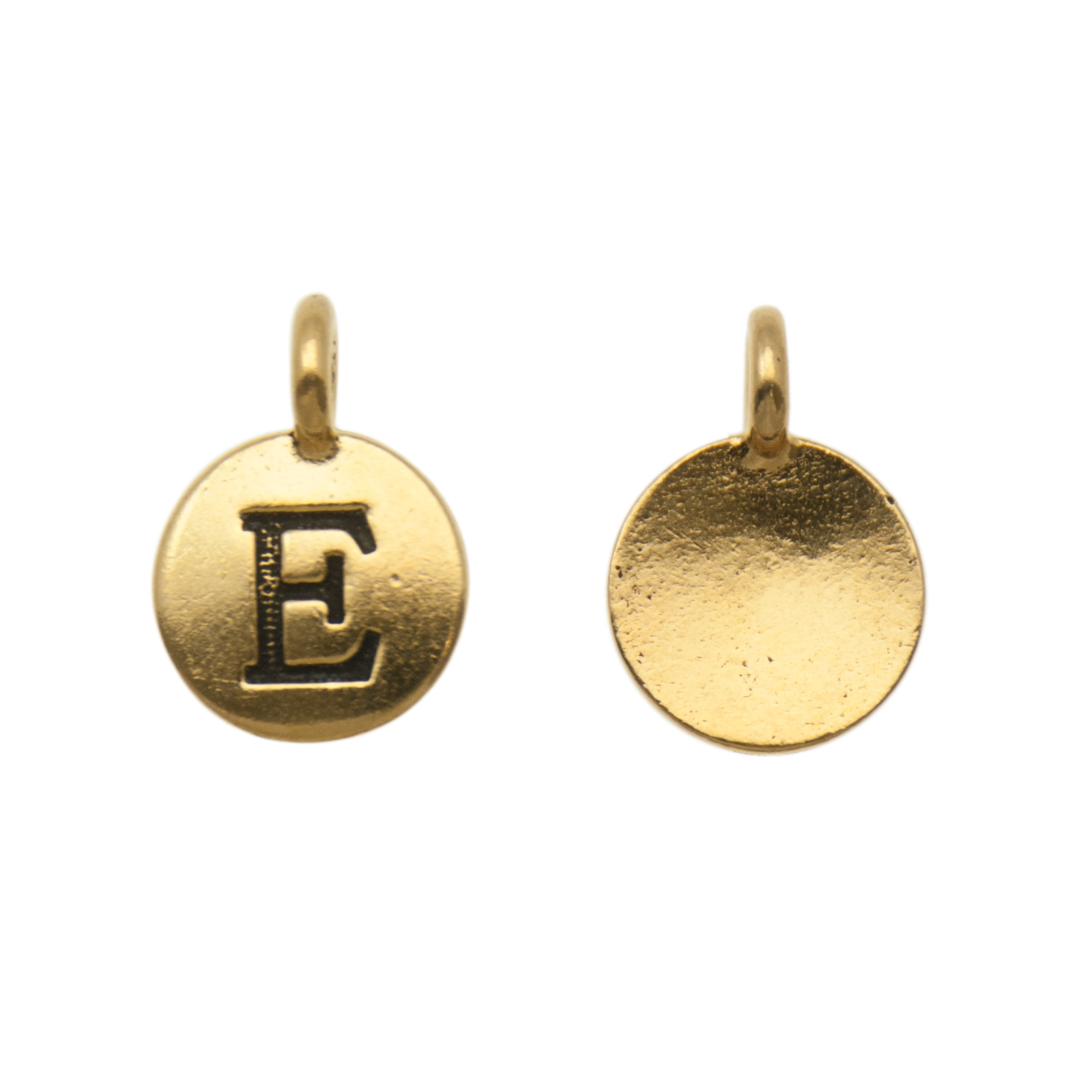 anhänger alphabet buchstabe und antik vergoldet 12mm | 1st