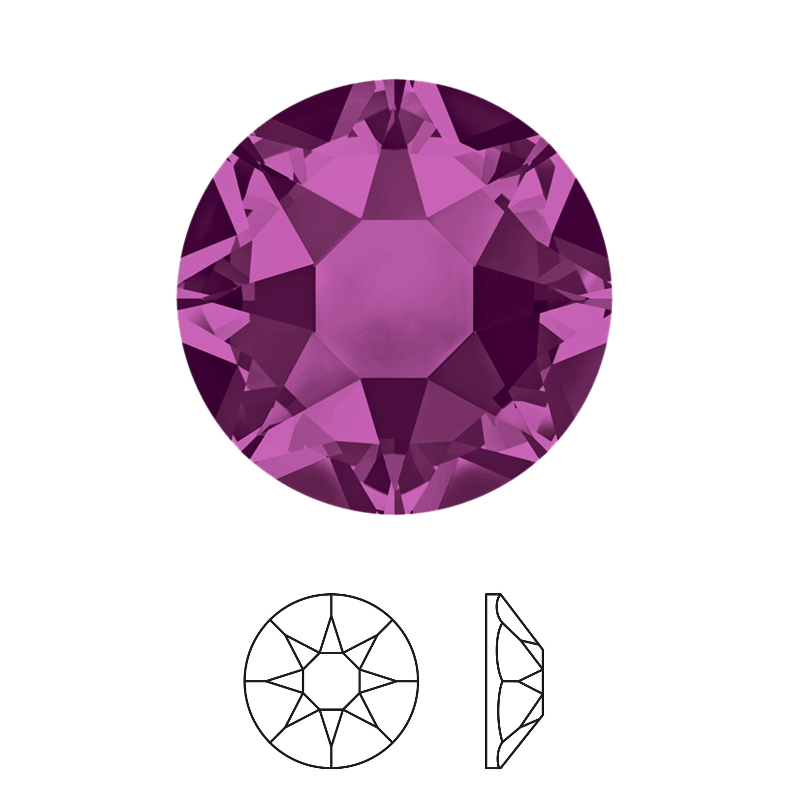 xilion rose hotfix (2078) fuchsia ss20 (4,60-4,80mm) | 30st