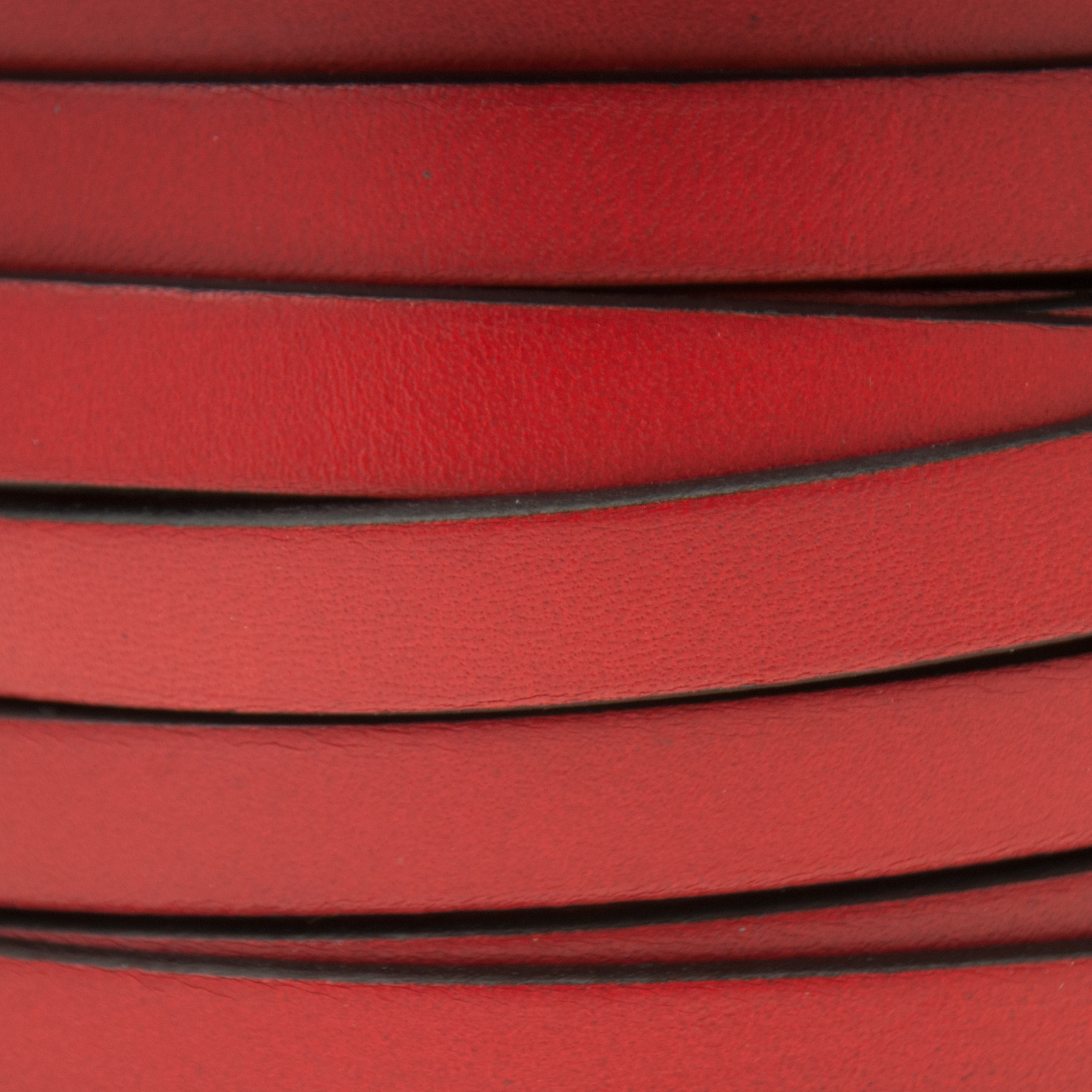 red flat leather cord 10mm | 20cm