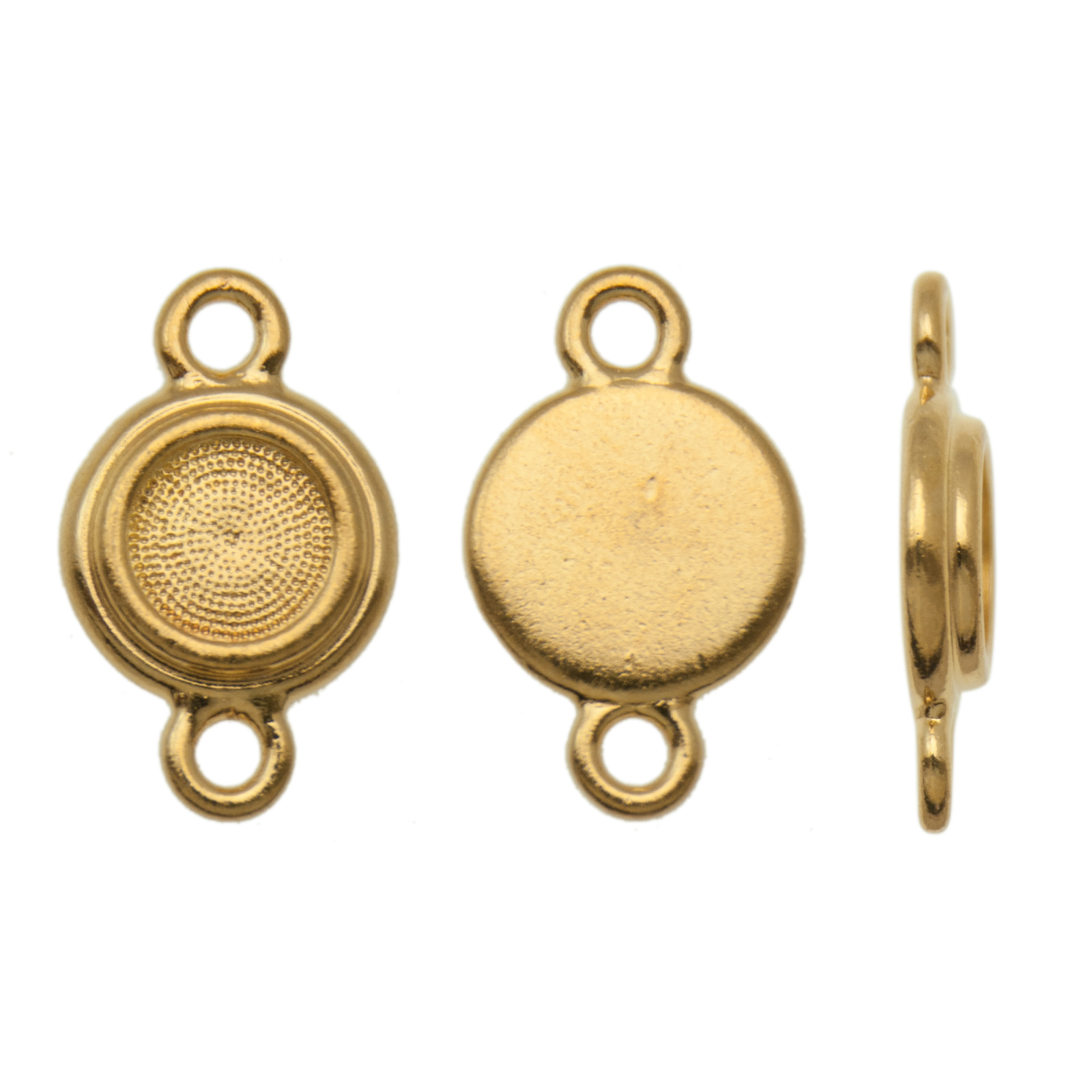 gold plated setting ss34 (7,07-7,27mm) 20mm | 2pc