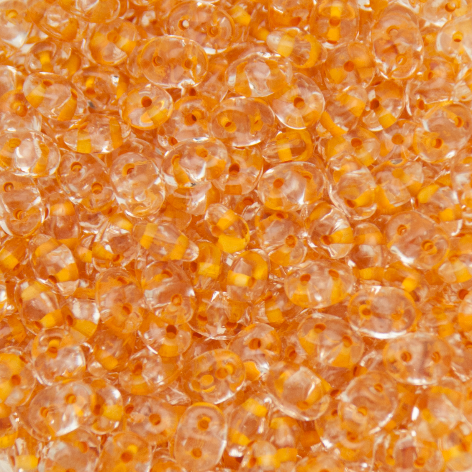 superduo perlen 5x2,5mm color-lined topaz/crystal | 10gr