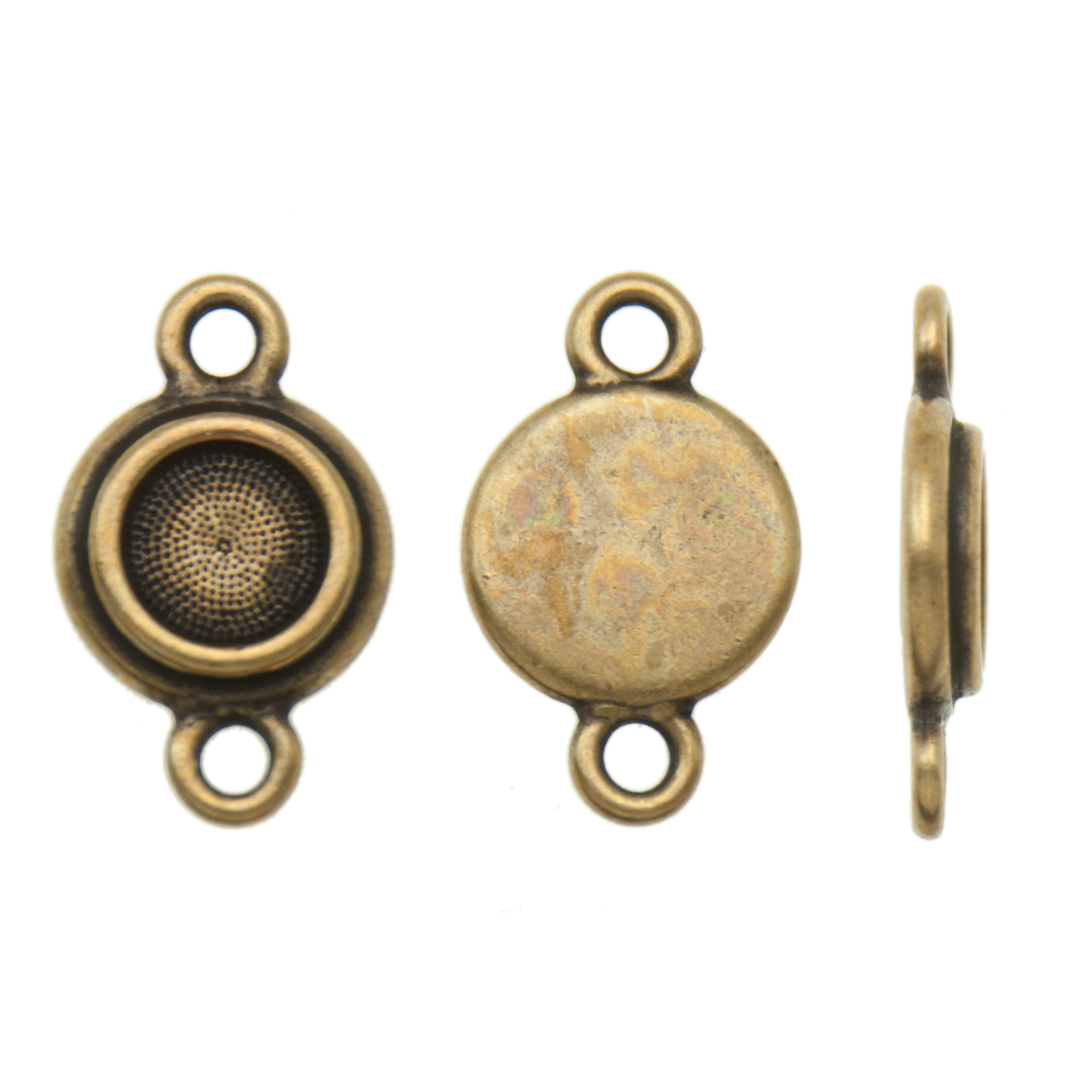 antique brass plated setting ss34 (7,07-7,27mm) 20mm | 2pc
