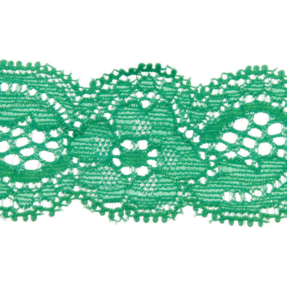 elastic ribbon lace - green 30mm | 1mt