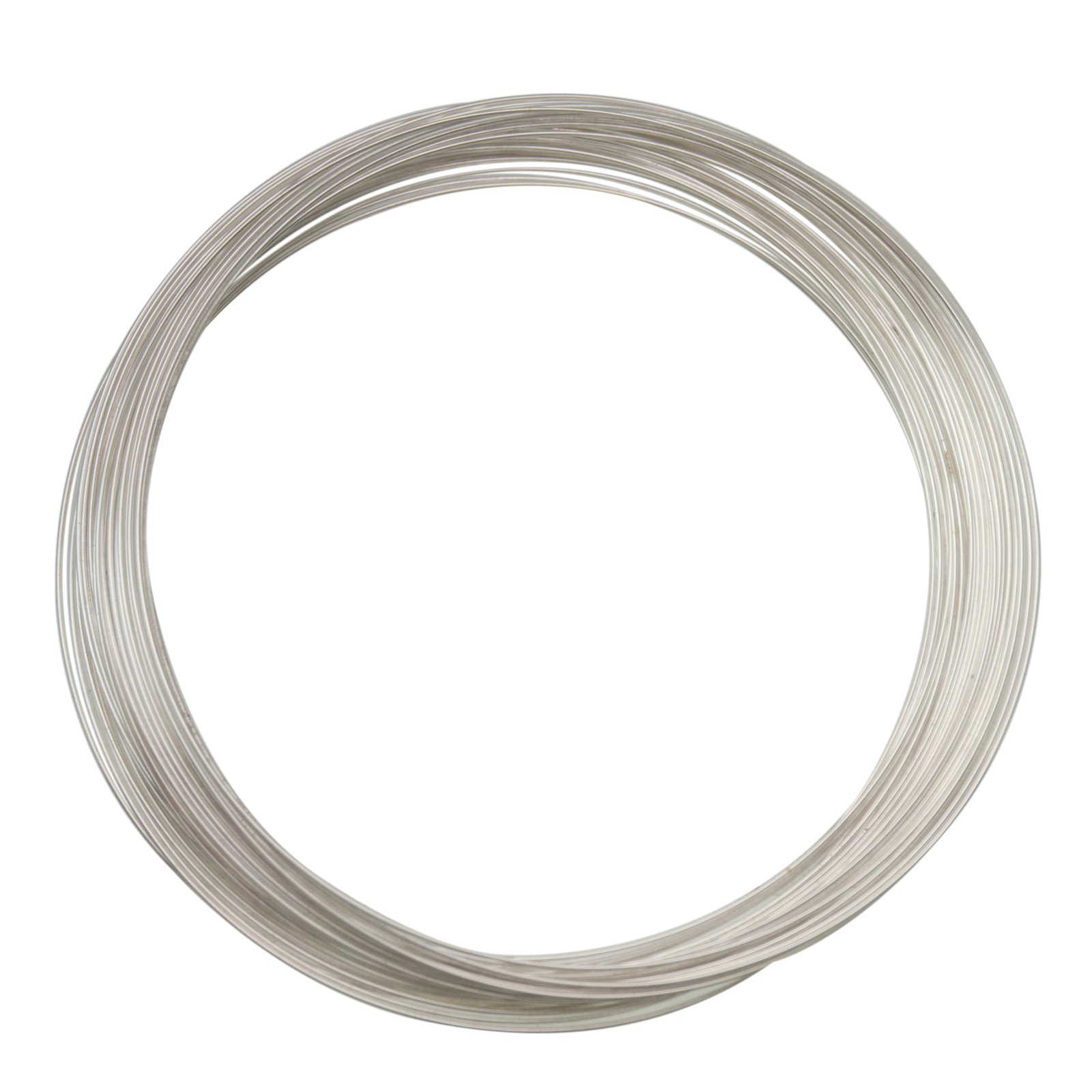memory-draht halskette argentata 90mm - wire 0,6mm | 38 umdrehungen
