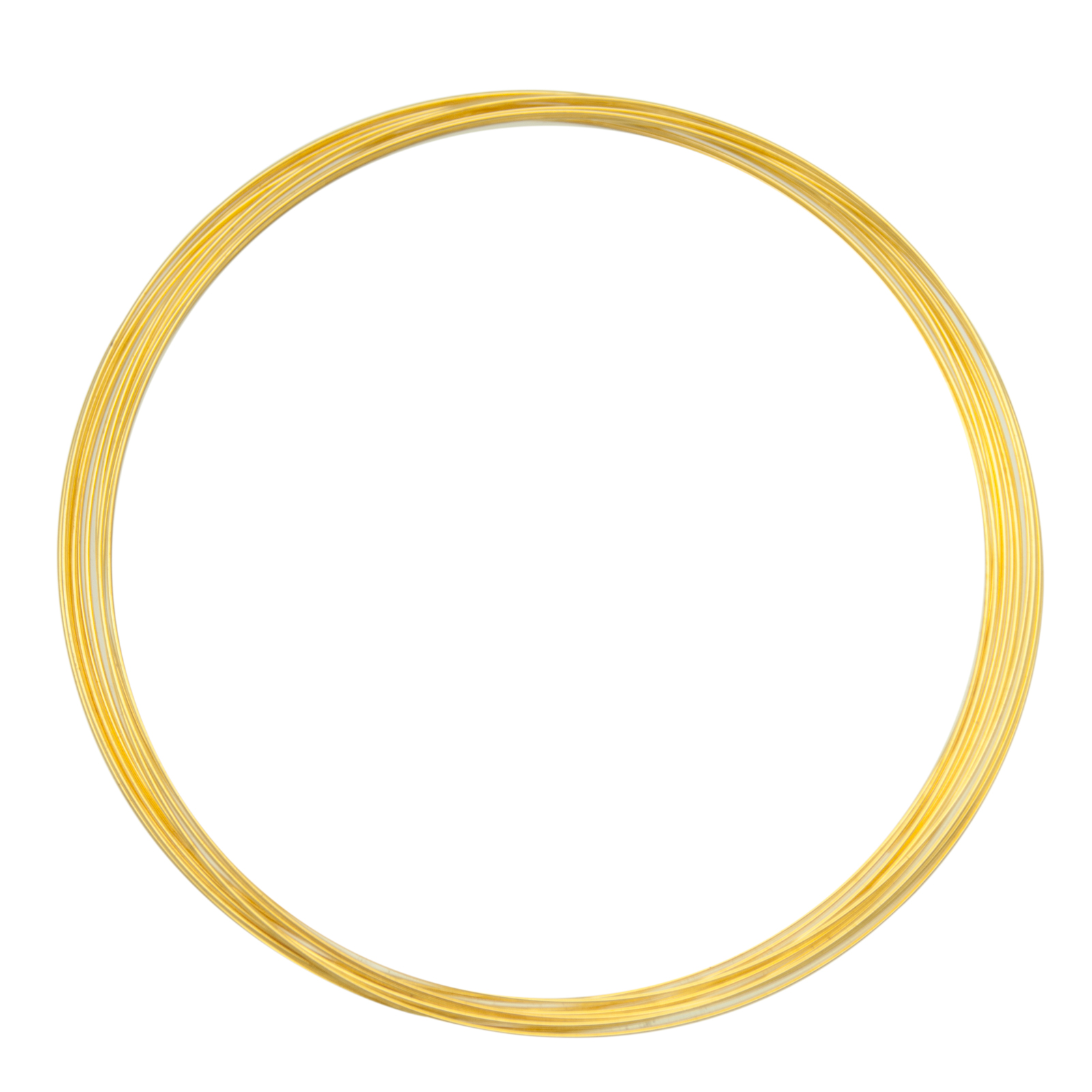 gold plated memory wire necklace 90mm - wire 0,6mm | 12 turns