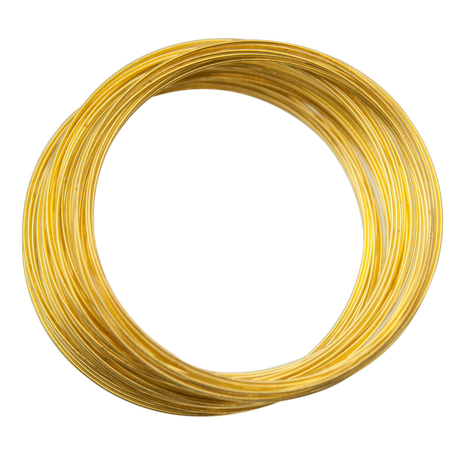 gold plated memory wire bracelet 57mm - wire 0,6mm | 70 turns