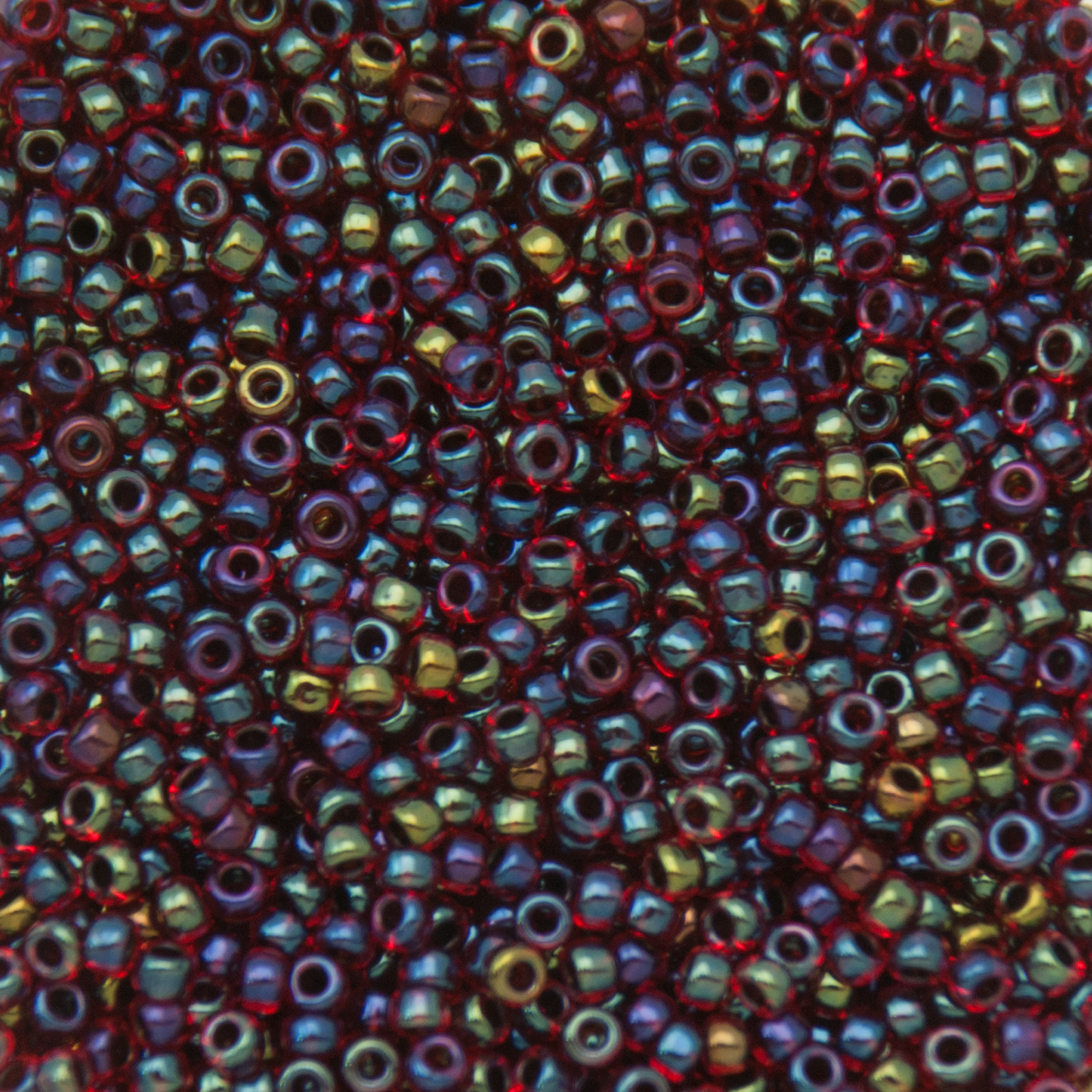miyuki rocailles 11/0 - color-lined garnet/ruby ab (367) | 10gr