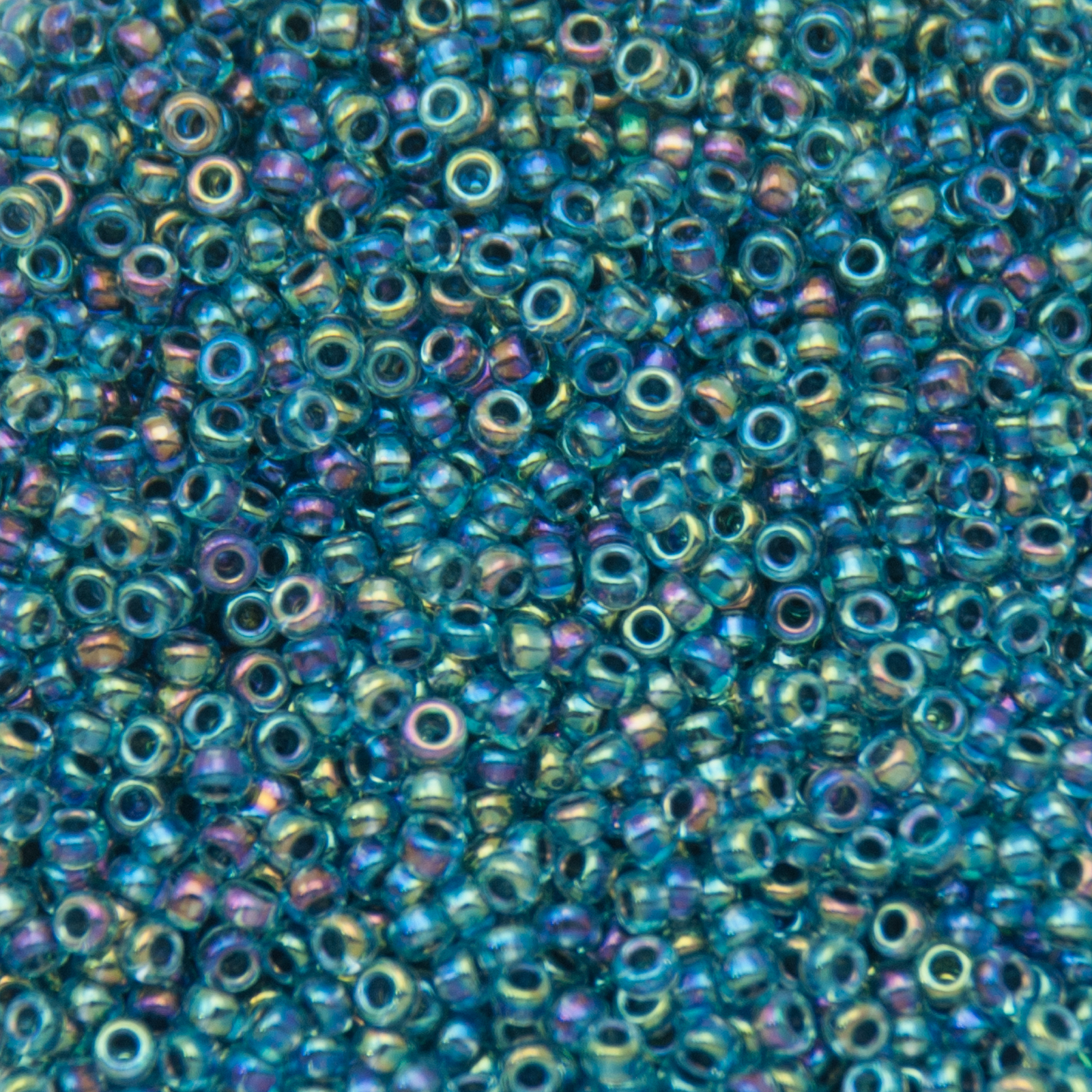 miyuki rocailles 11/0 - color-lined blue/aqua ab (339) | 10gr
