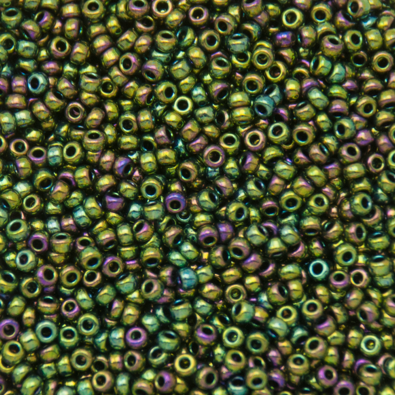 miyuki rocailles 11/0 - metallic dark green iris (465) | 10gr