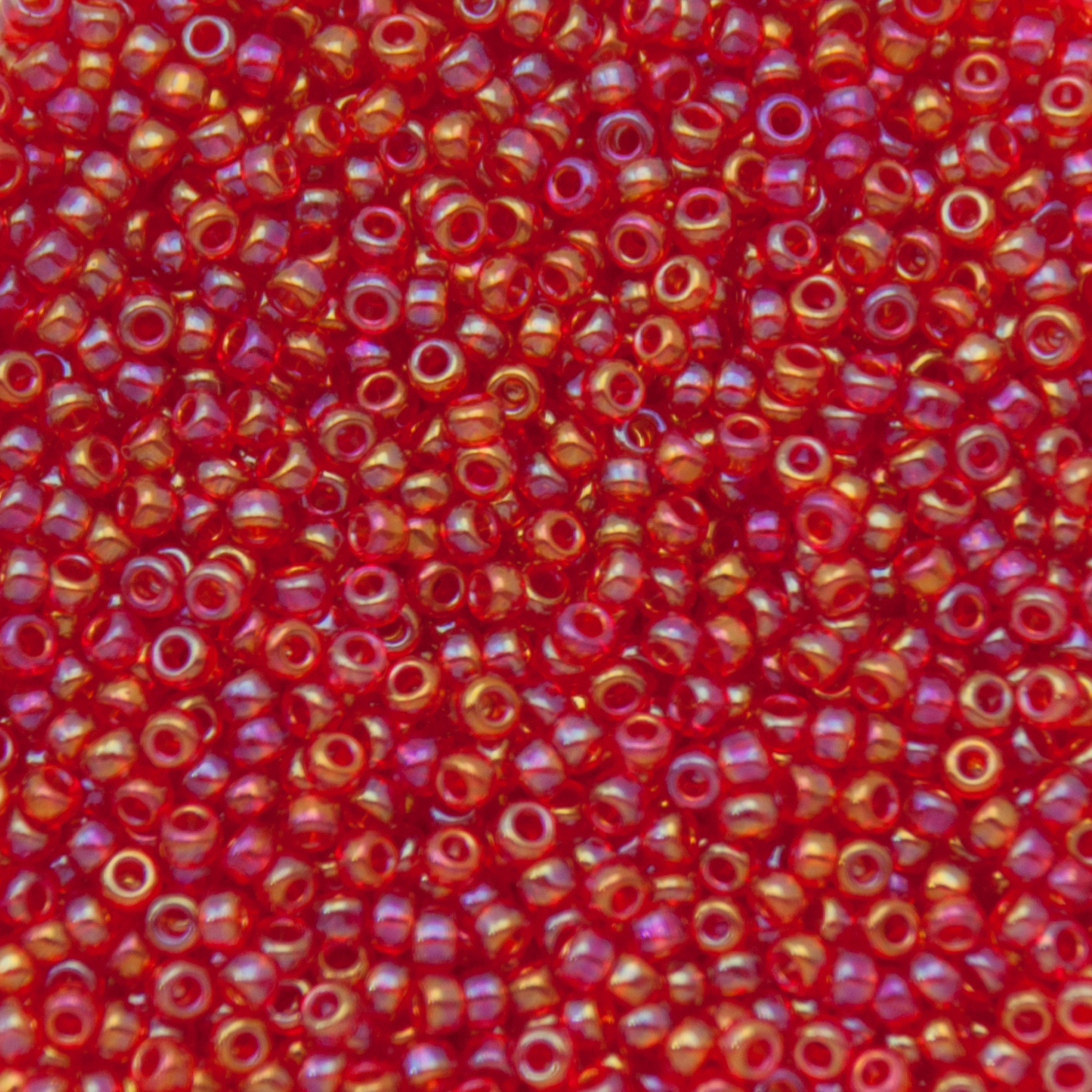 miyuki rocailles 11/0 - transparent red ab (254) | 10gr