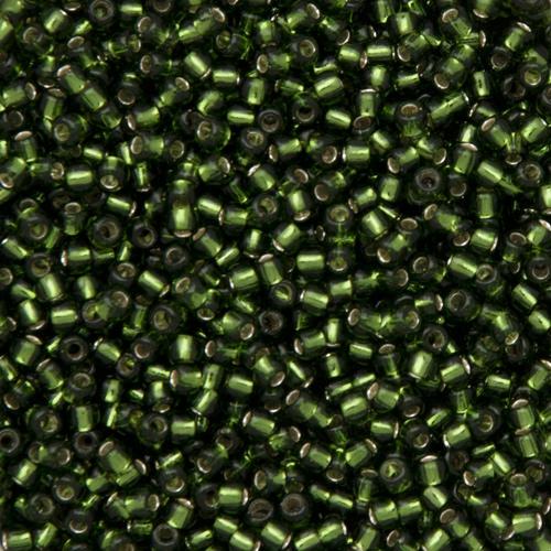 saatperlen toho 11/0 silver-lined olivine (37) | 10gr