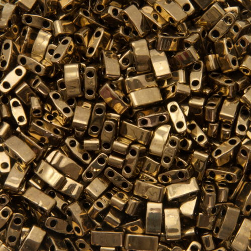 saatperlen half tila miyuki dark bronze 5x2,3mm | 5gr