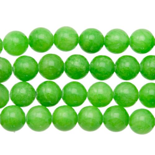 dyed jade grassy smooth round 10mm | 15/16-inch strand