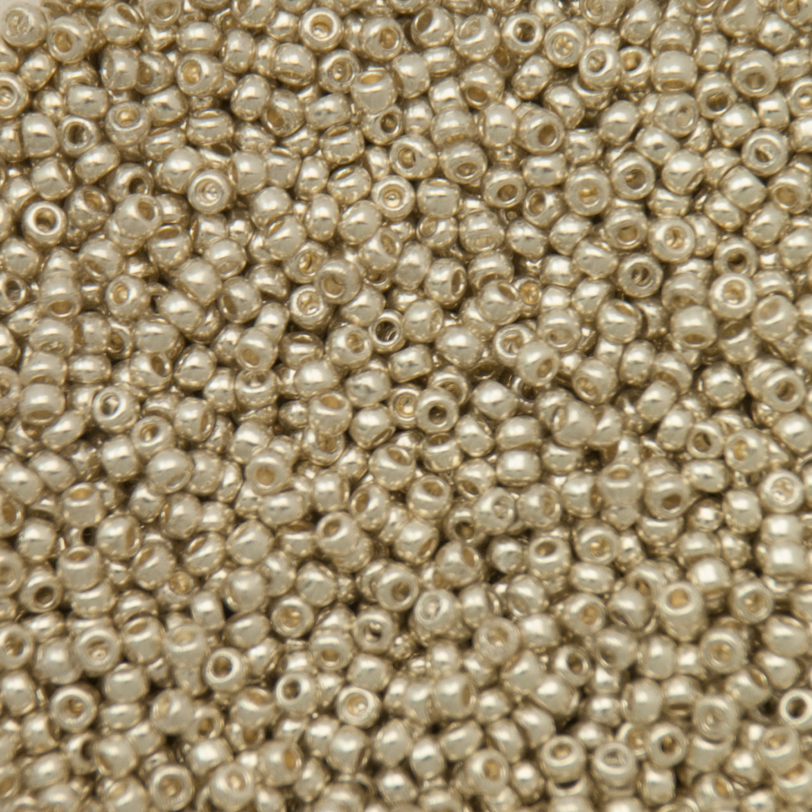 sattperlen preciosa rocailles 11/0 metallic silver | 20gr