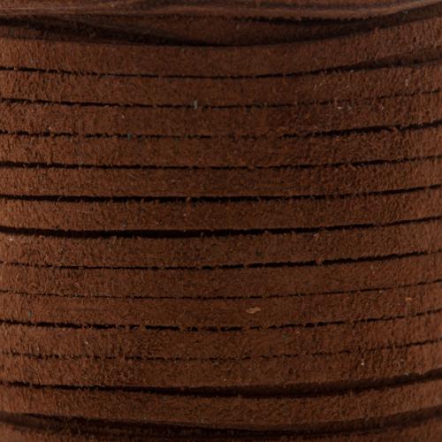 brown suede lace cord 3x1,5mm | 1mt