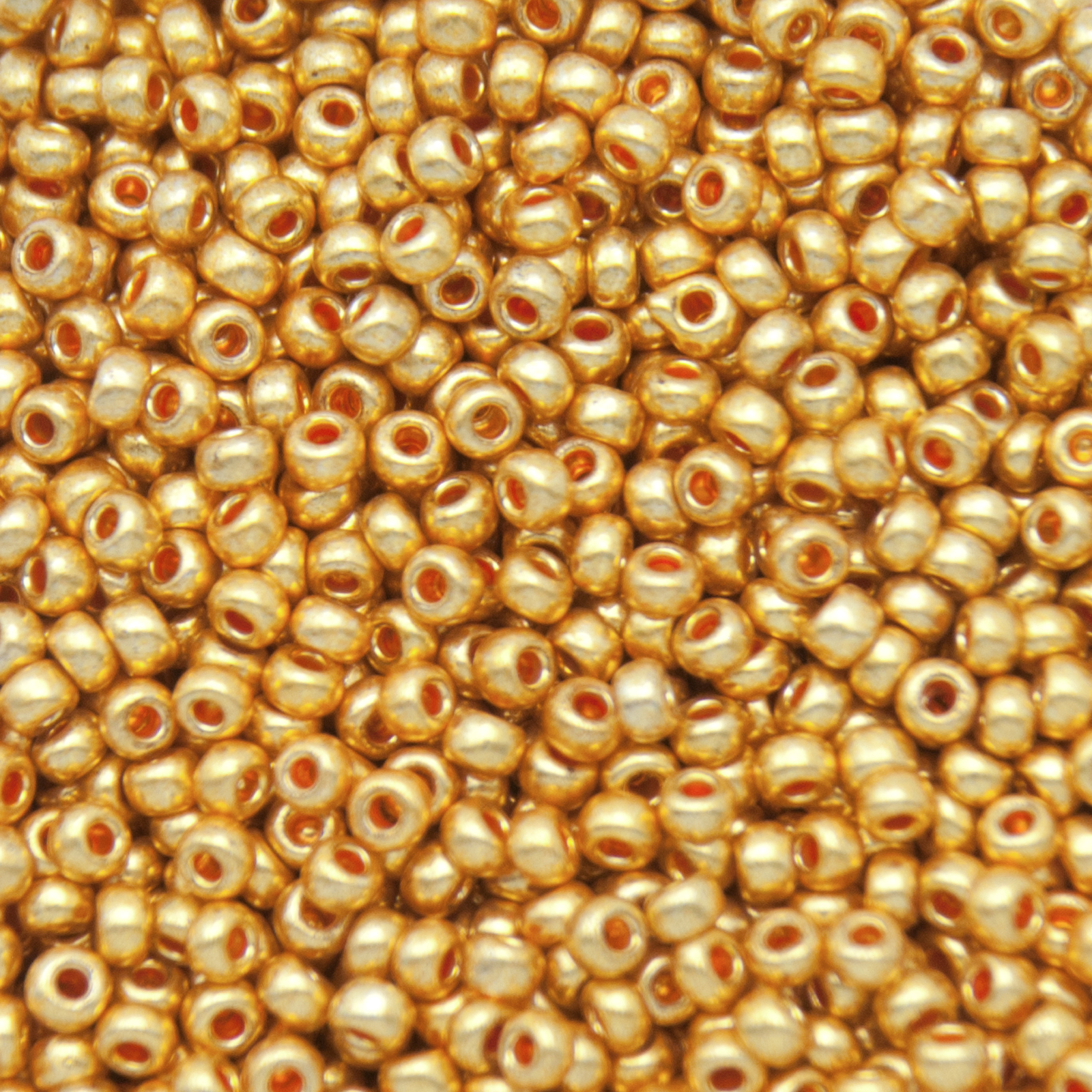 sattperlen preciosa rocailles 9/0 galvanized gold | 20gr