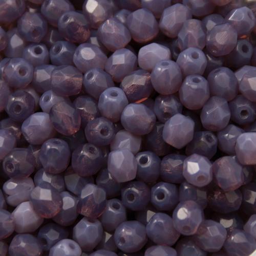 böhmische glasschliffperlen milky amethyst 4mm | 50st