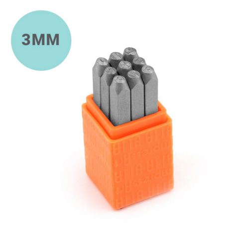 letter stamp sans serif number set 3mm | 1pc