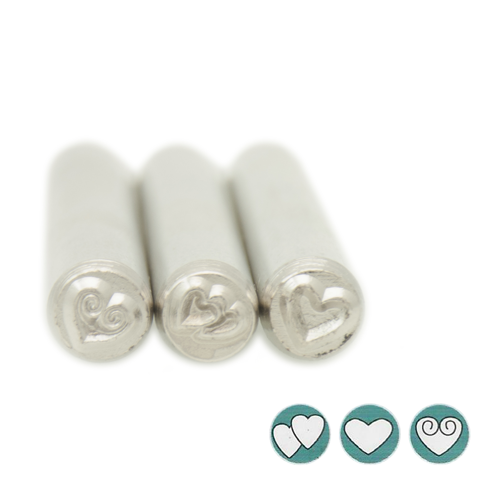 design stamp hhearts set 5mm 3 pieces | 1pc