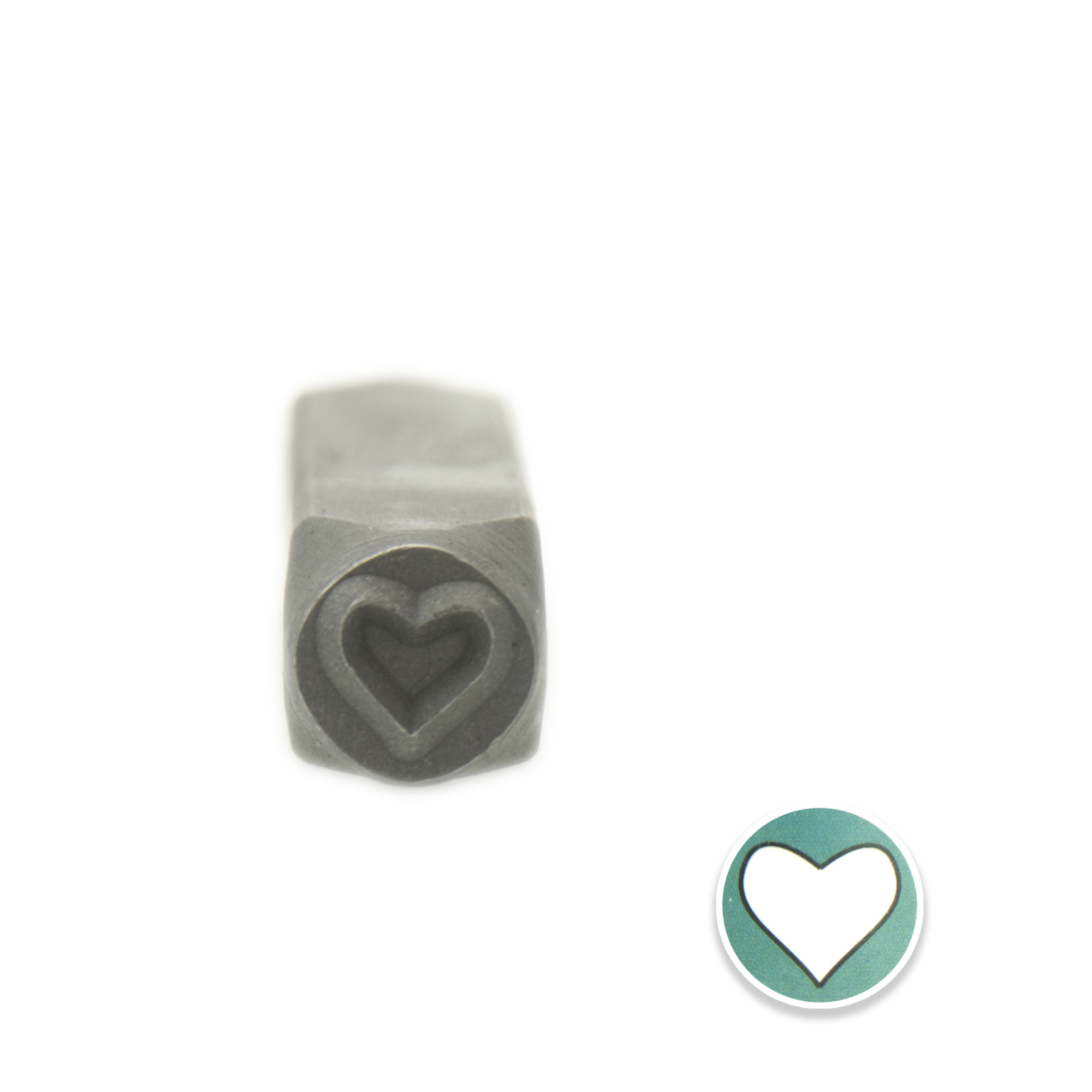 design stamp heart 6mm | 1pc
