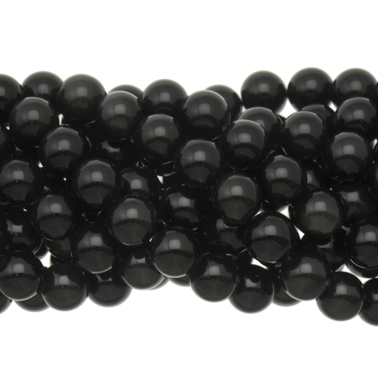 black rainbow obsidian smooth round 10mm | 16-inch strand